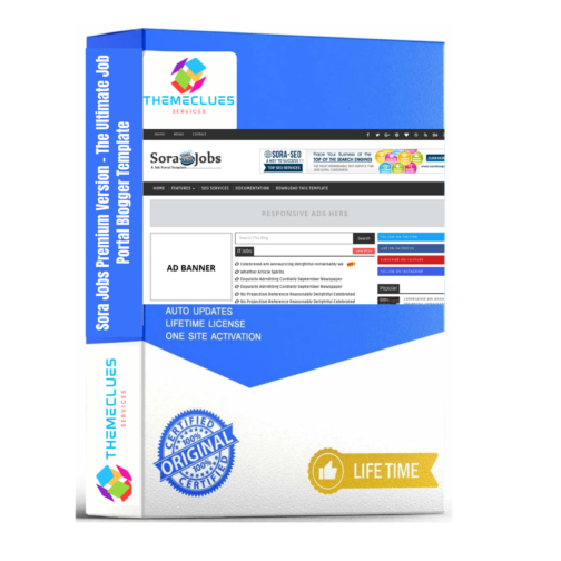 Sora Jobs Premium Version – The Ultimate Job Portal Blogger Template