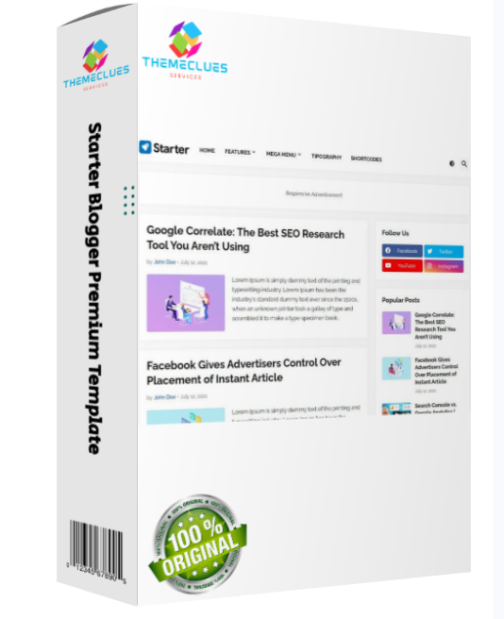 Starter – Premium Blogger Template for Beginners & Professionals 🚀🔥